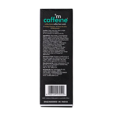 mCaffeine Milk & Coffee Face Wash for Dry Skin | Dry Skin Face Wash For Men & Women with Almond Milk & Shea Butter | Daily Use Face Cleanser | Natural & 100% Vegan (75 ml)